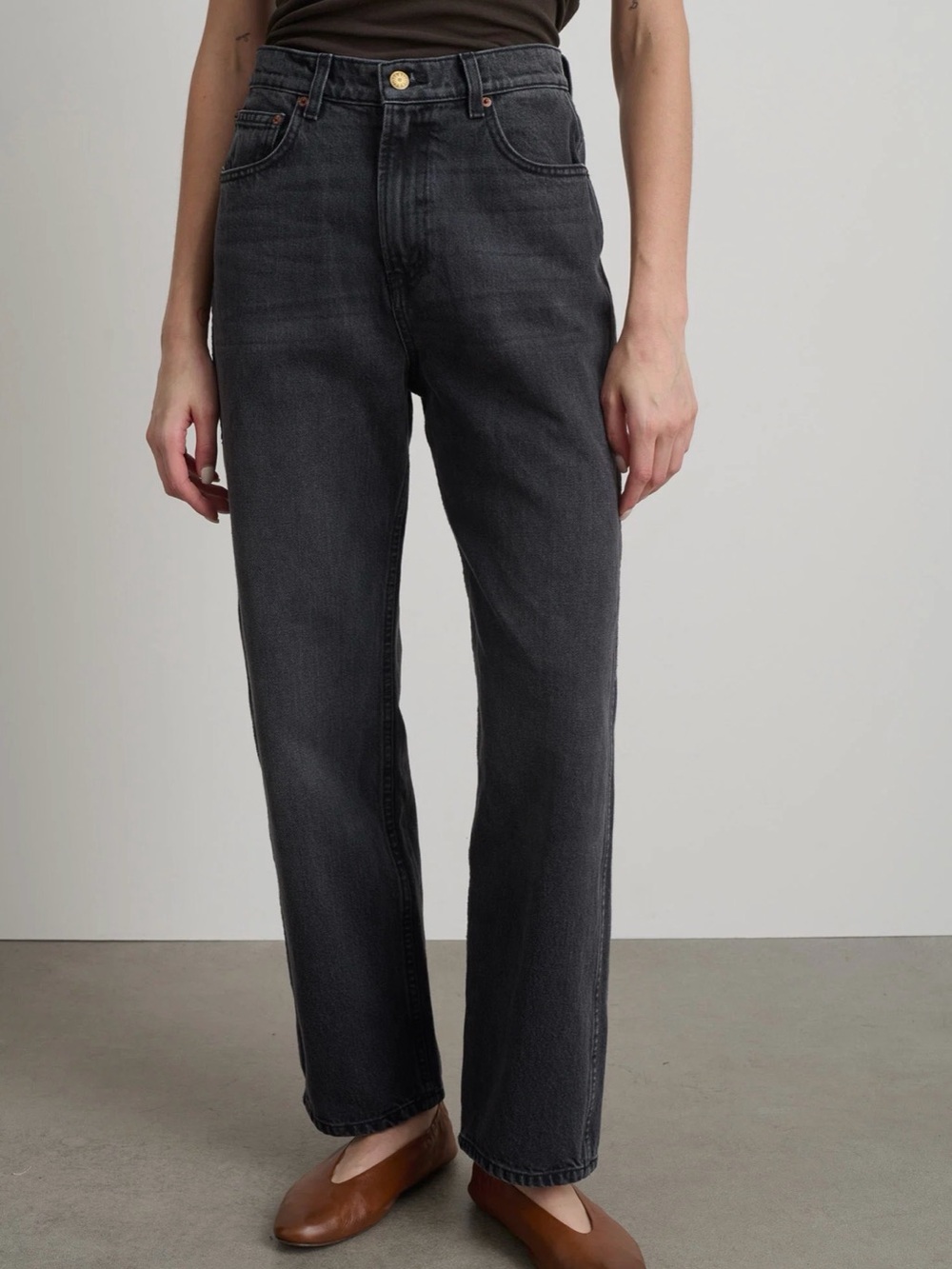Plein High Straight Stil Black Size 26